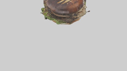 Grilled portobello sandwich model VR / AR / low-poly