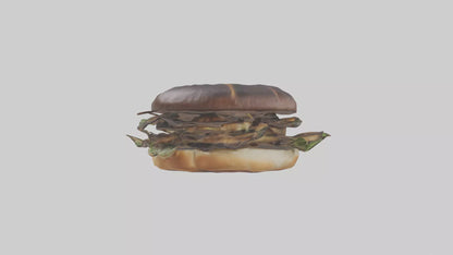 Grilled portobello sandwich model VR / AR / low-poly