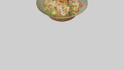 3D model Grilled shrimp salad model VR / AR / low-poly