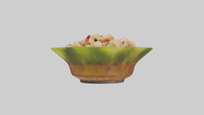 3D model Grilled shrimp salad model VR / AR / low-poly