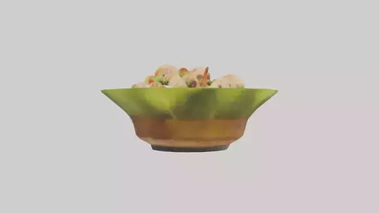 3D model Grilled shrimp salad model VR / AR / low-poly
