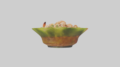 3D model Grilled shrimp salad model VR / AR / low-poly