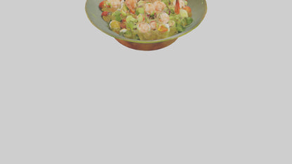 3D model Grilled shrimp salad model VR / AR / low-poly