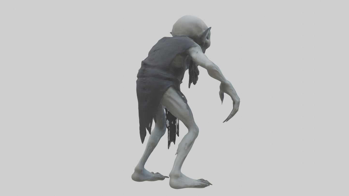 3D model Grim ghoul model VR / AR / low-poly