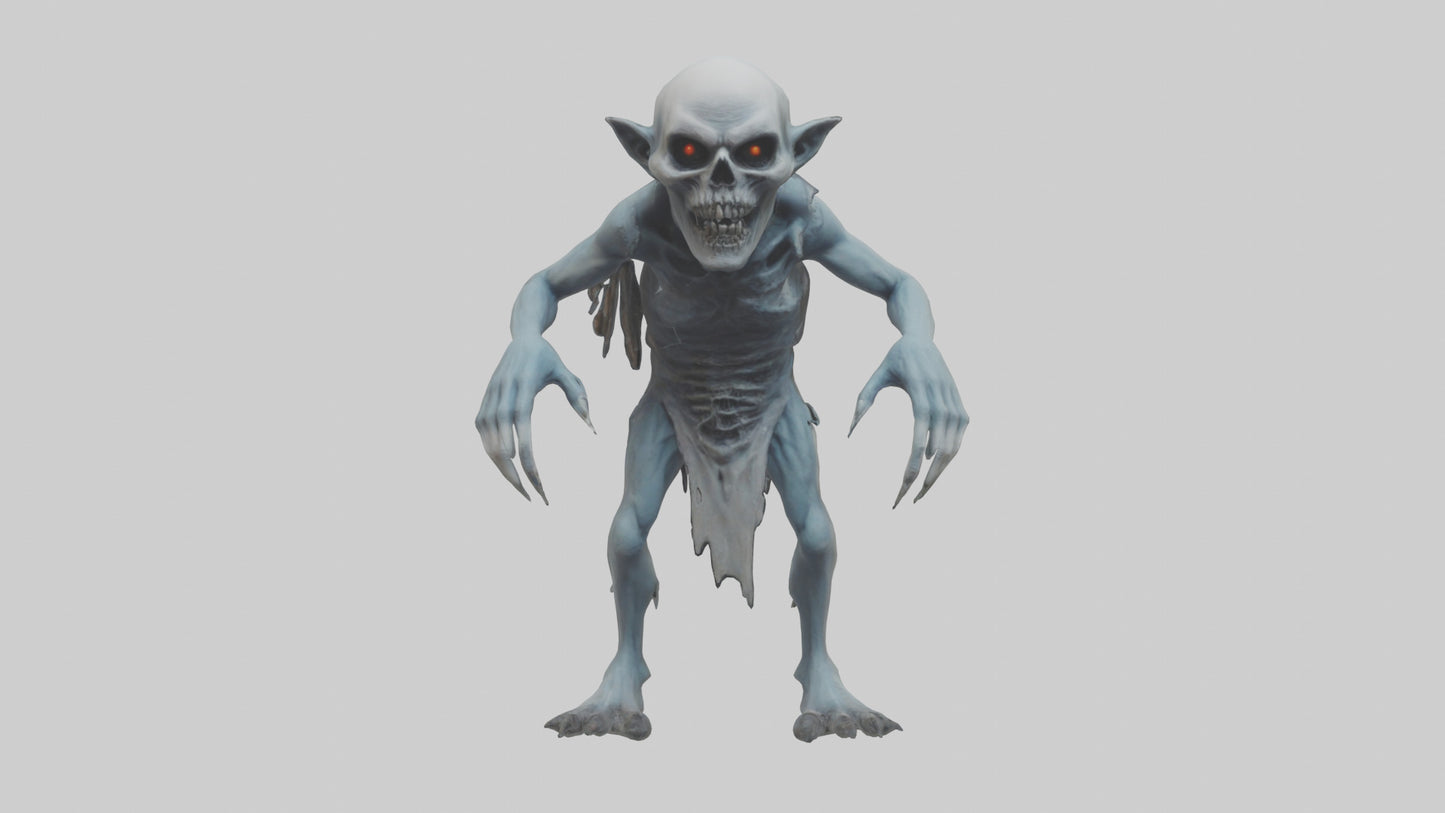 3D model Grim ghoul model VR / AR / low-poly