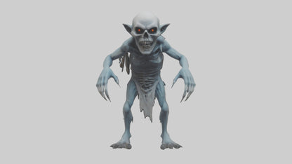 3D model Grim ghoul model VR / AR / low-poly