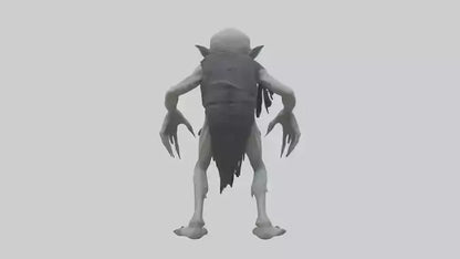 3D model Grim ghoul model VR / AR / low-poly