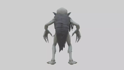 3D model Grim ghoul model VR / AR / low-poly