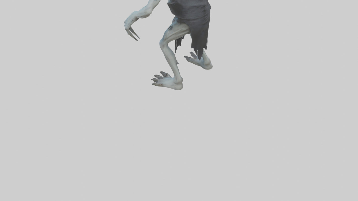 3D model Grim ghoul model VR / AR / low-poly