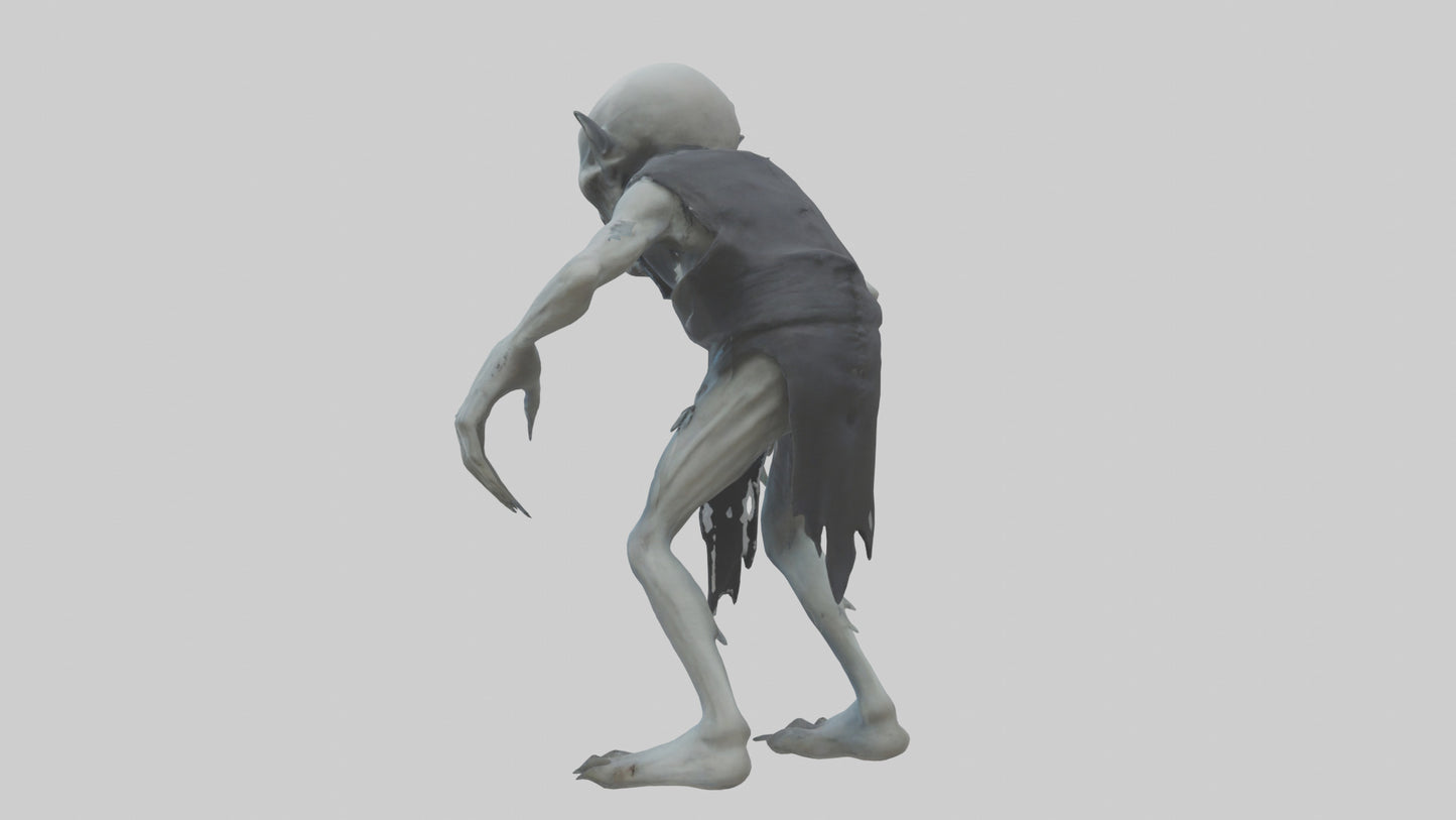 3D model Grim ghoul model VR / AR / low-poly