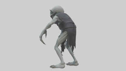 3D model Grim ghoul model VR / AR / low-poly