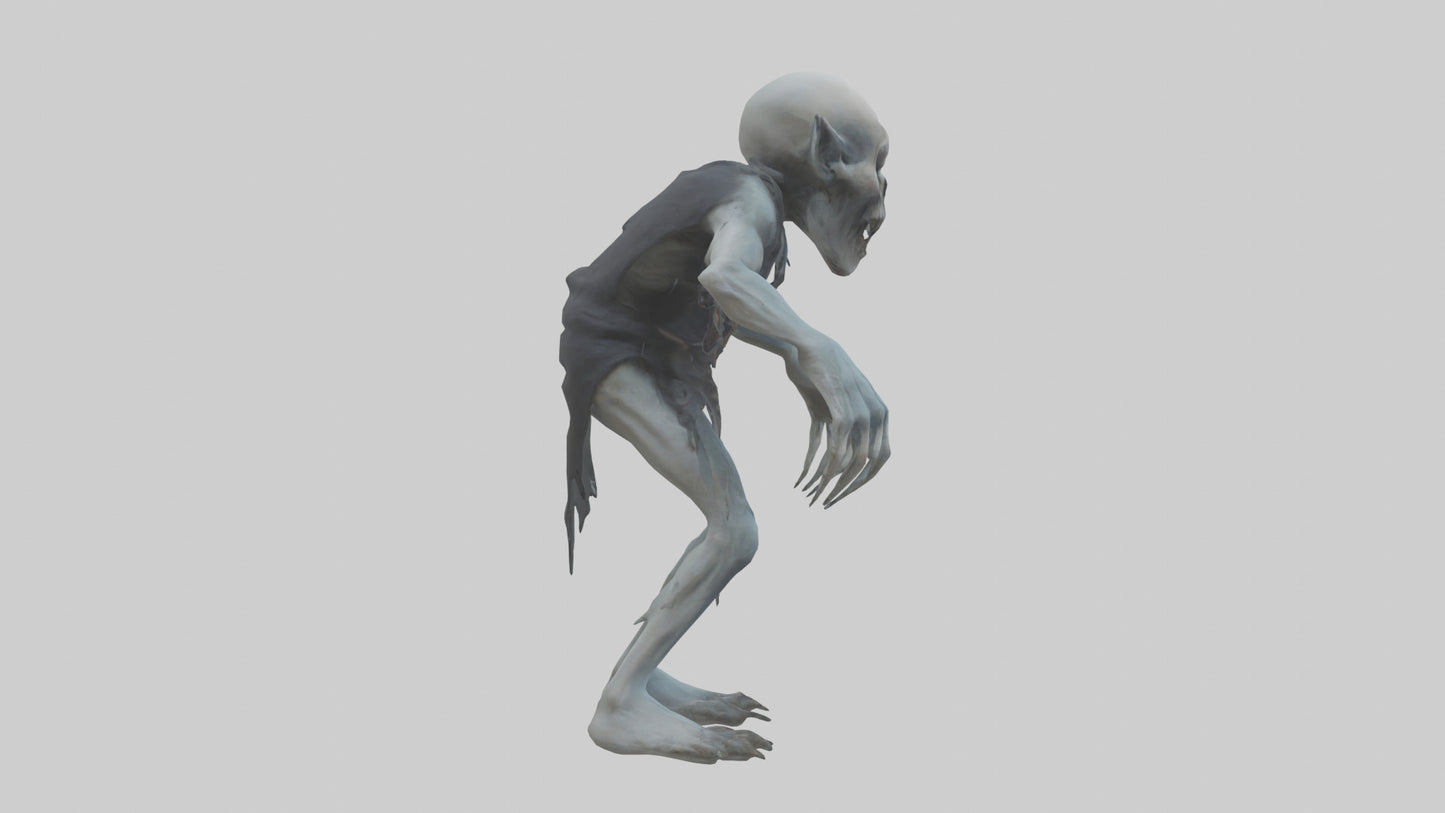 3D model Grim ghoul model VR / AR / low-poly