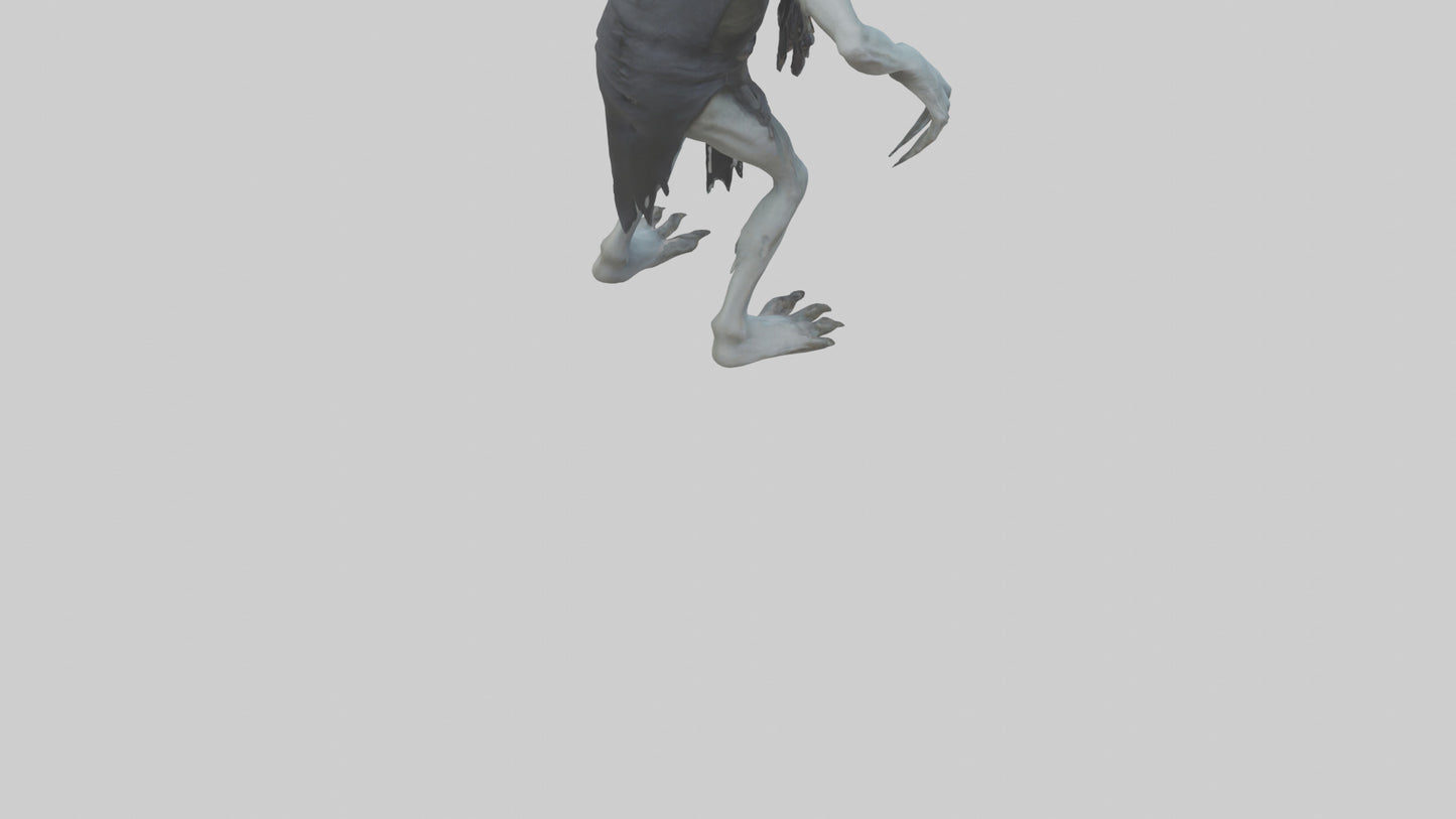 3D model Grim ghoul model VR / AR / low-poly