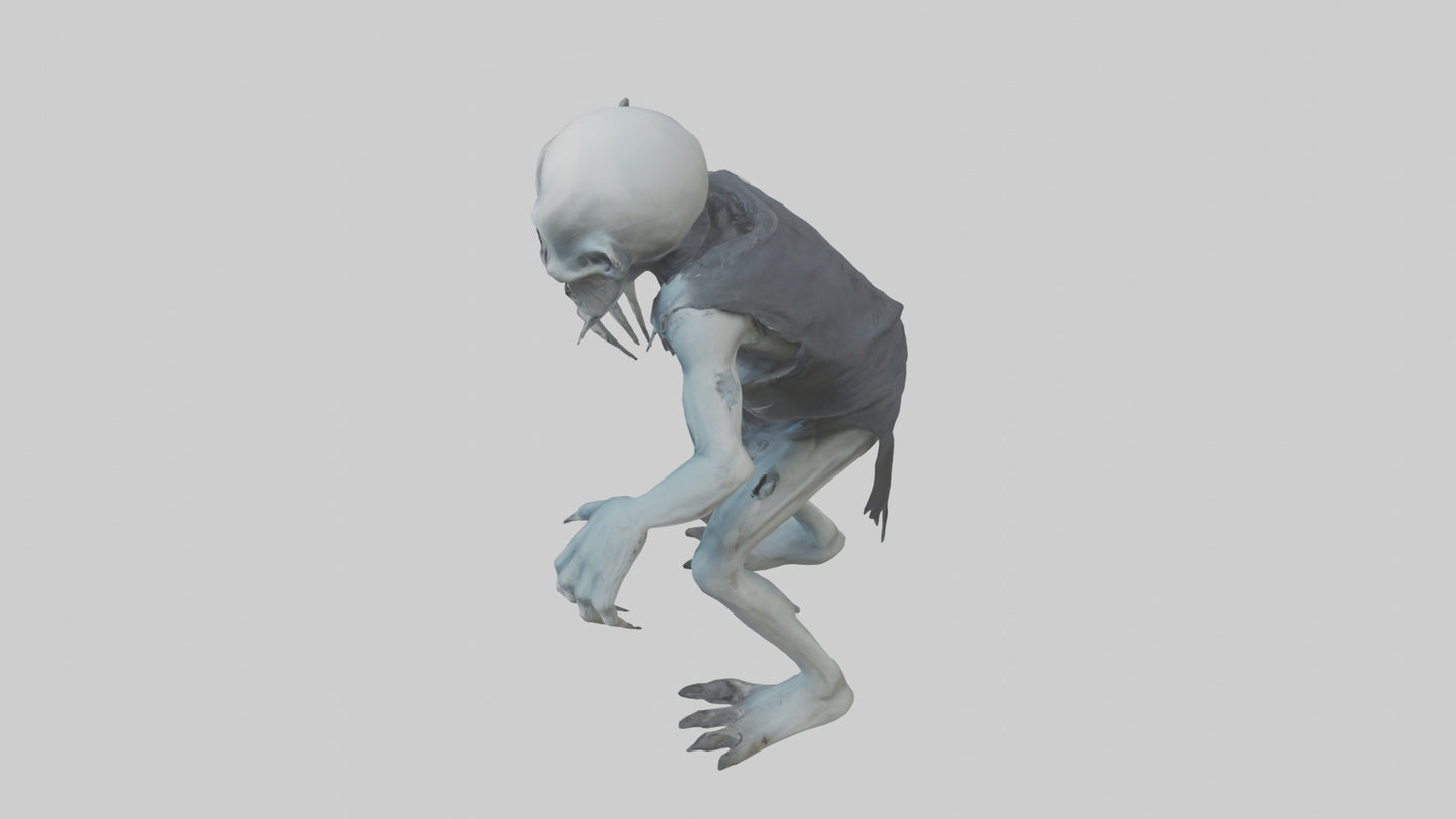 3D model Grim ghoul model VR / AR / low-poly