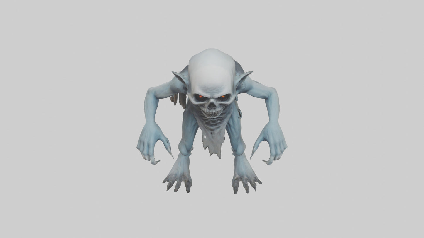 3D model Grim ghoul model VR / AR / low-poly