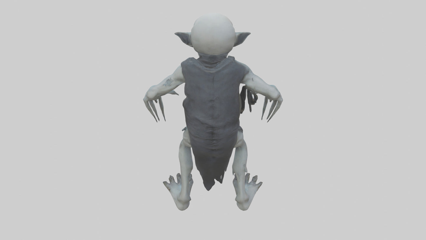 3D model Grim ghoul model VR / AR / low-poly