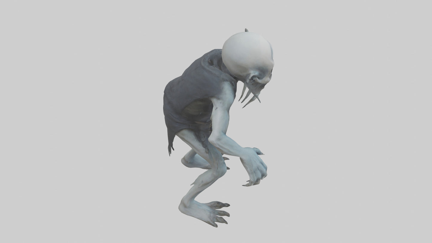 3D model Grim ghoul model VR / AR / low-poly