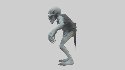 3D model Grim ghoul model VR / AR / low-poly