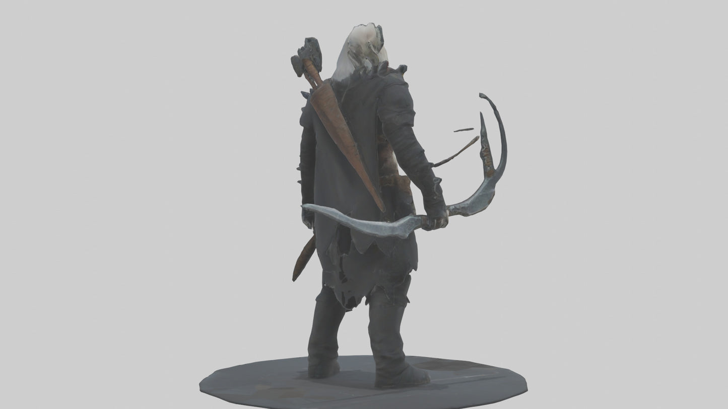 3D model Grim hunter model VR / AR / low-poly