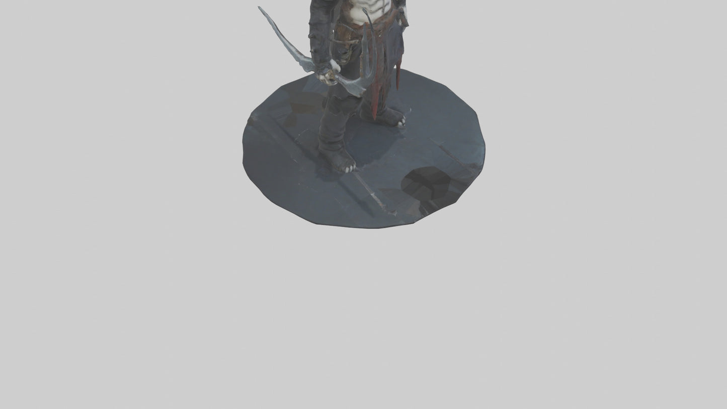 3D model Grim hunter model VR / AR / low-poly