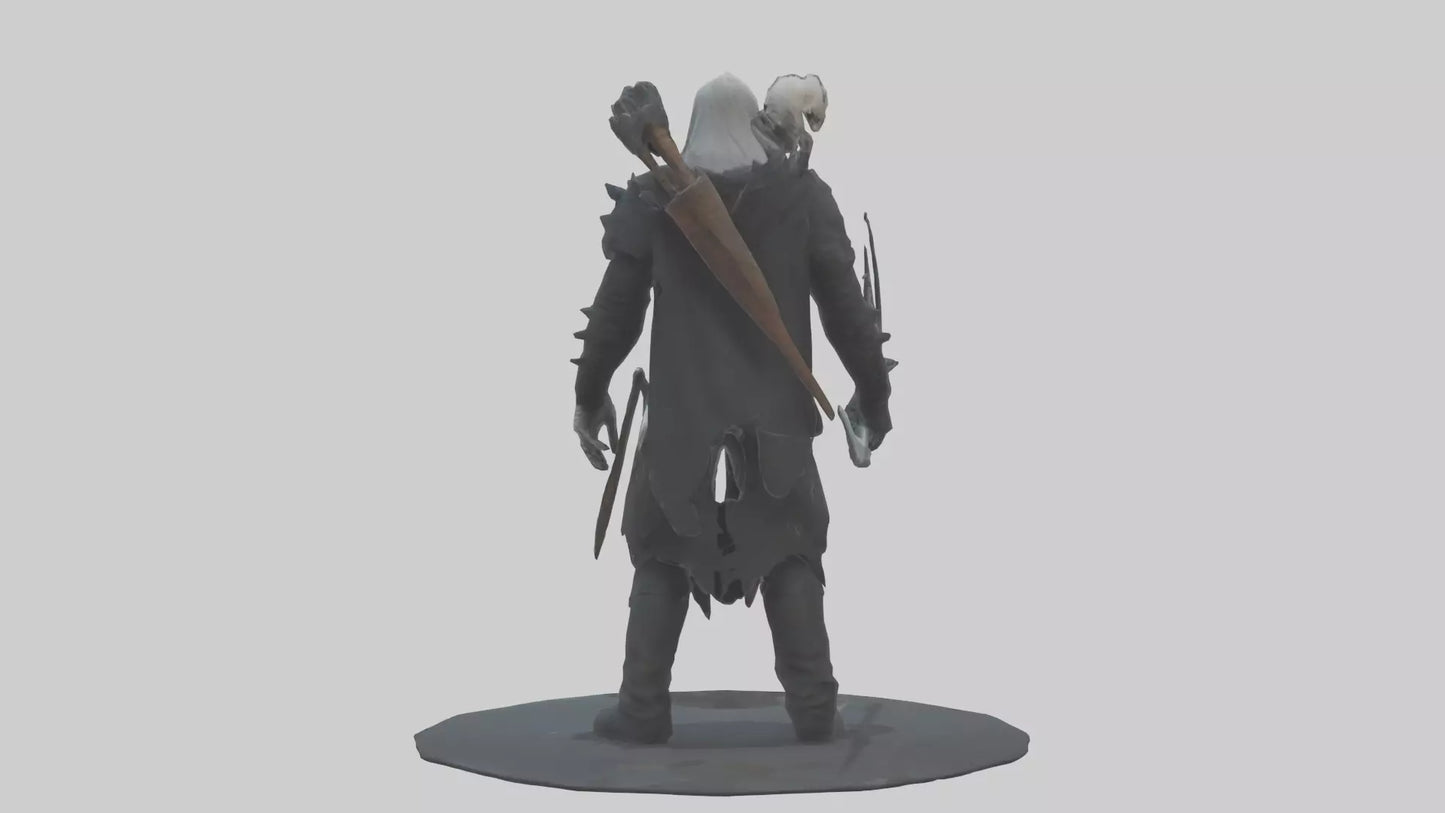 3D model Grim hunter model VR / AR / low-poly