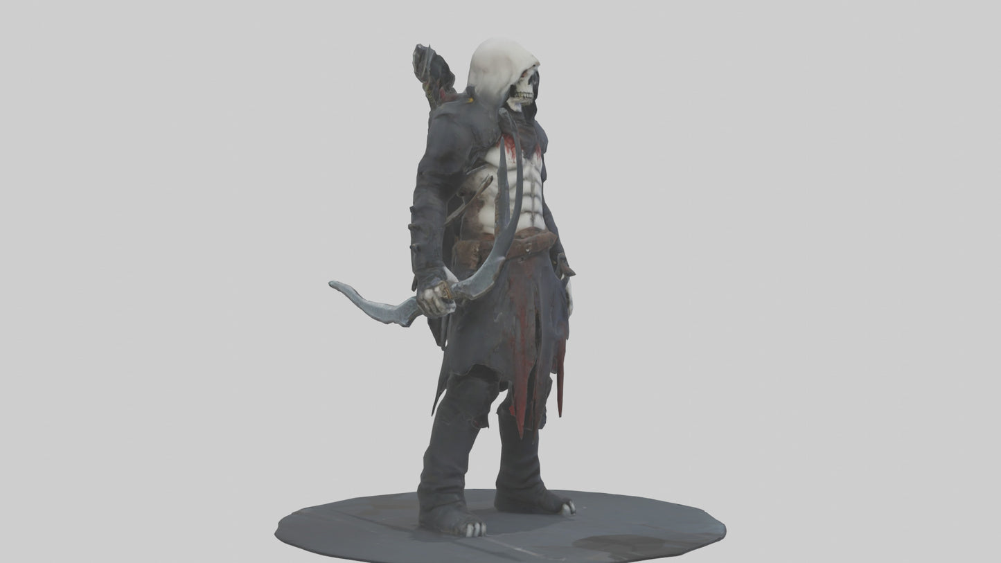 3D model Grim hunter model VR / AR / low-poly