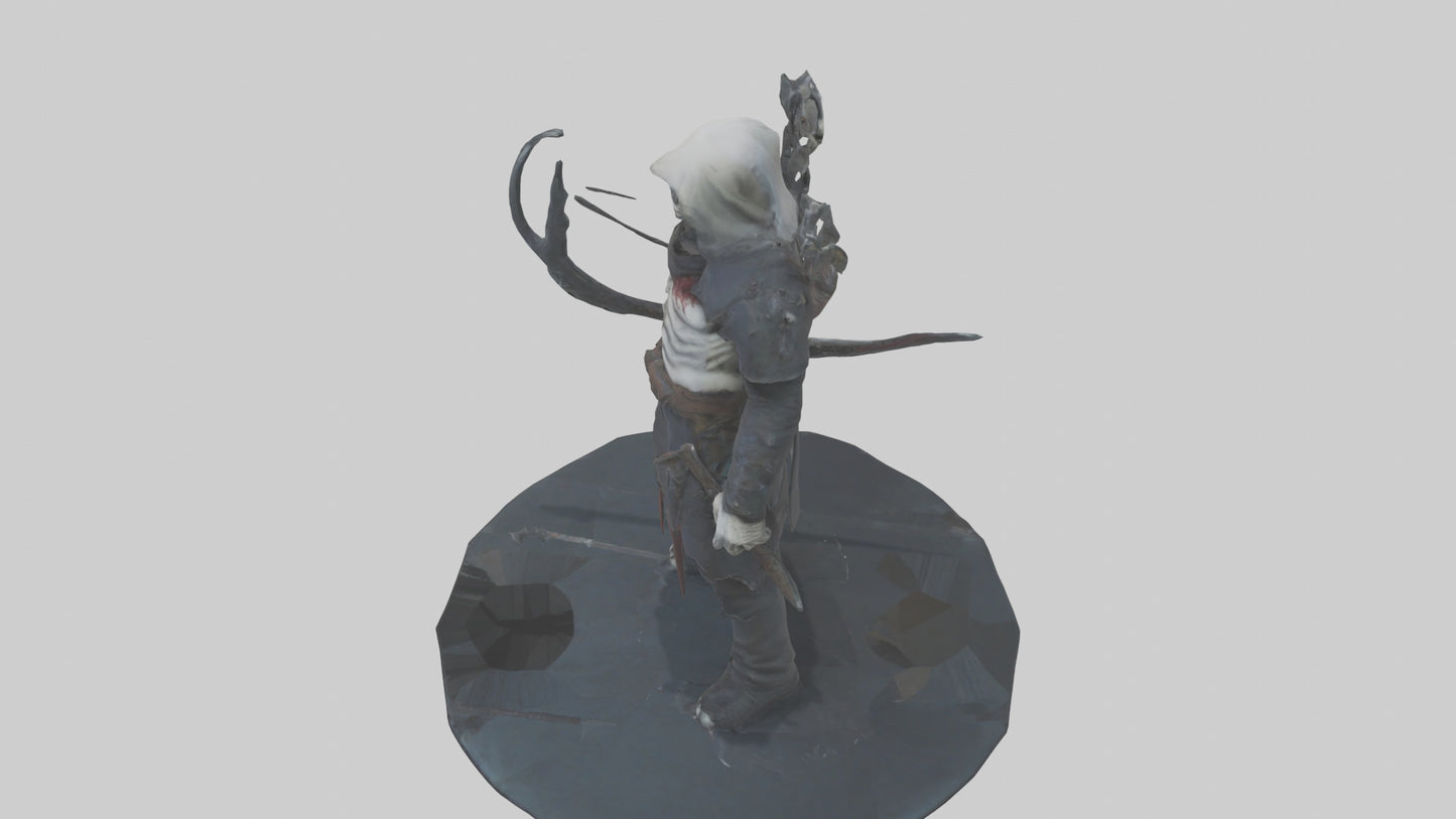 3D model Grim hunter model VR / AR / low-poly