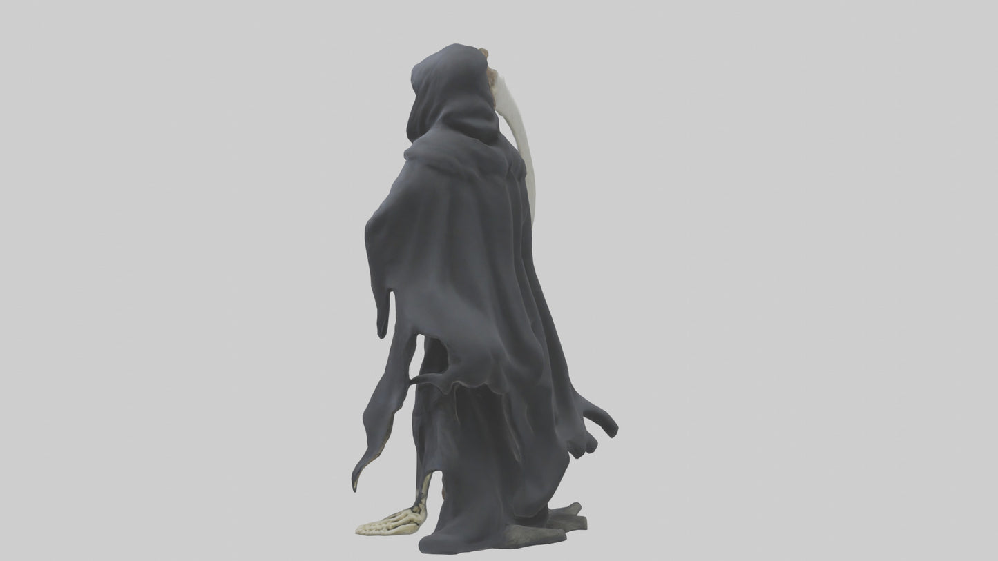 3D model Grim reaper skeleton model VR / AR / low-poly