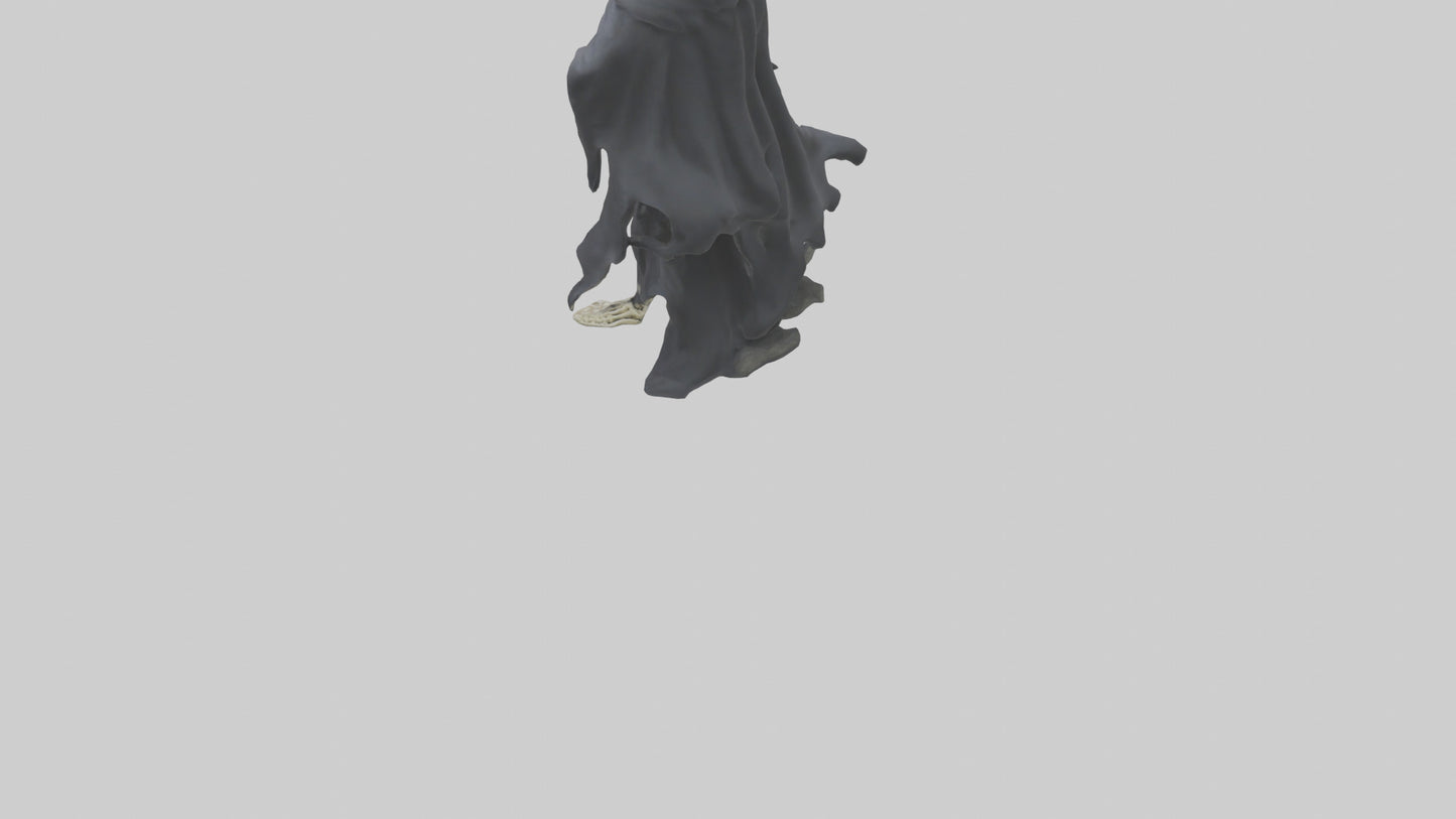 3D model Grim reaper skeleton model VR / AR / low-poly