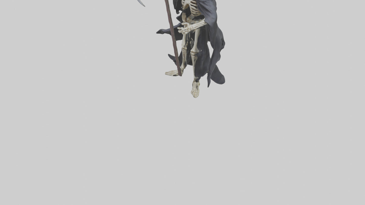 3D model Grim reaper skeleton model VR / AR / low-poly