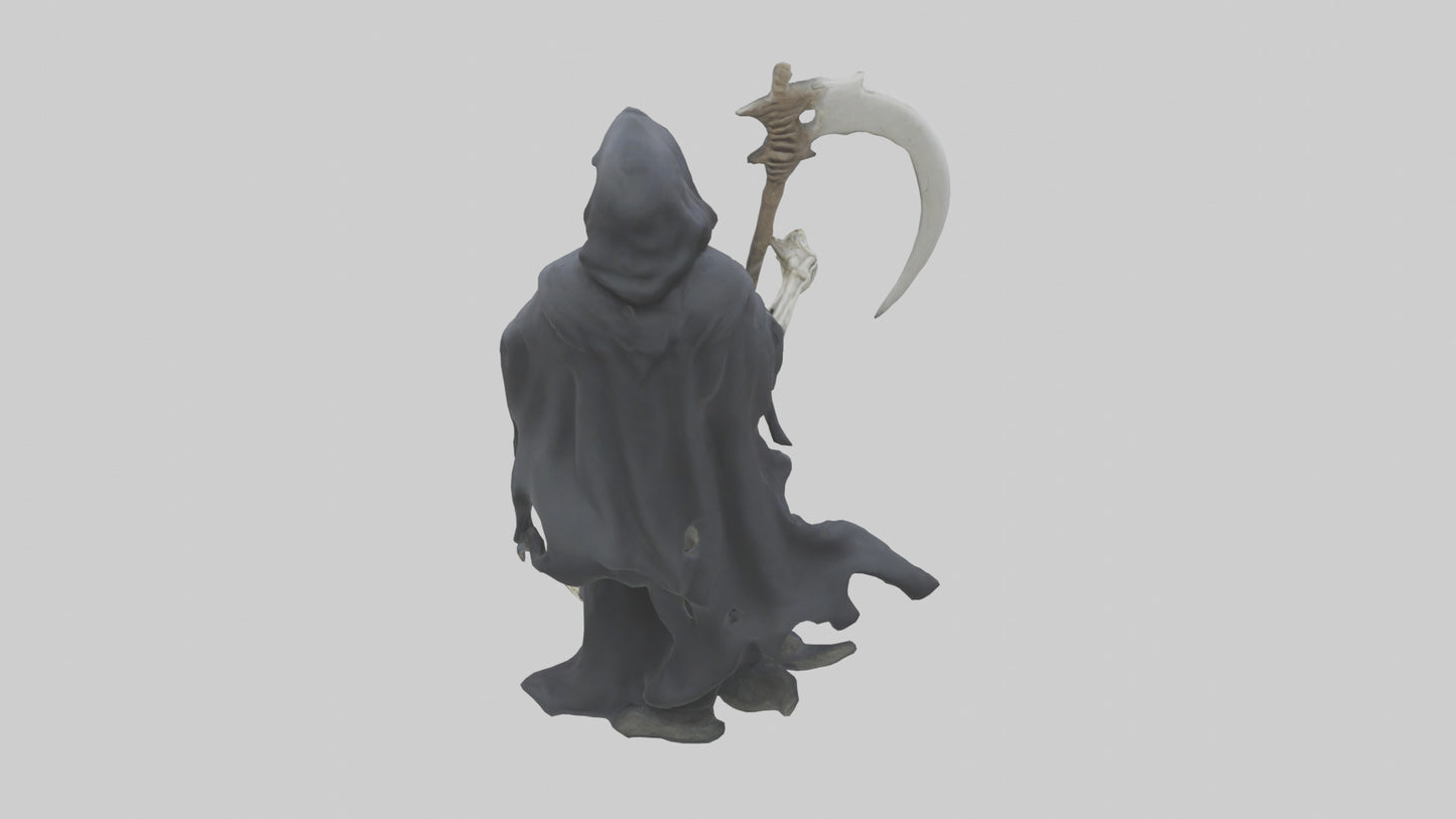 3D model Grim reaper skeleton model VR / AR / low-poly