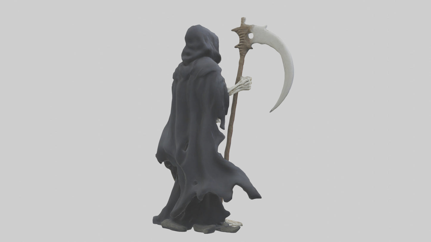 3D model Grim reaper skeleton model VR / AR / low-poly