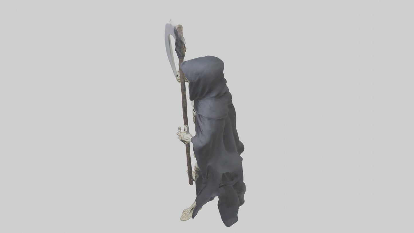 3D model Grim reaper skeleton model VR / AR / low-poly