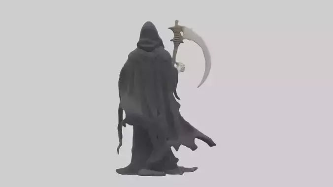 3D model Grim reaper skeleton model VR / AR / low-poly