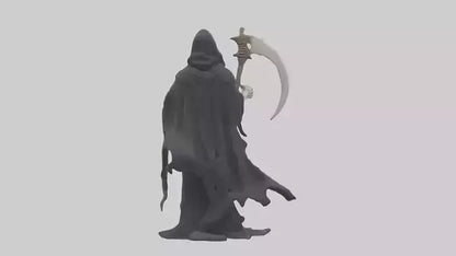 3D model Grim reaper skeleton model VR / AR / low-poly