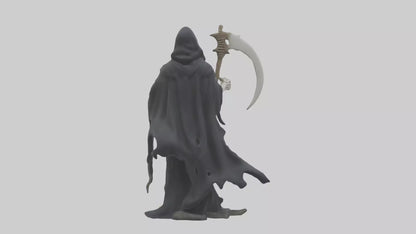 3D model Grim reaper skeleton model VR / AR / low-poly