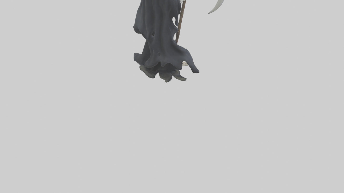 3D model Grim reaper skeleton model VR / AR / low-poly