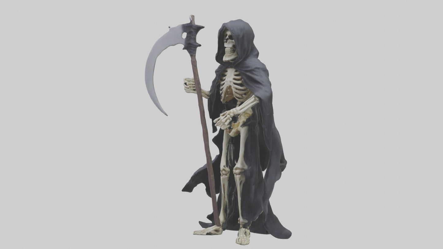 3D model Grim reaper skeleton model VR / AR / low-poly