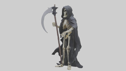 3D model Grim reaper skeleton model VR / AR / low-poly