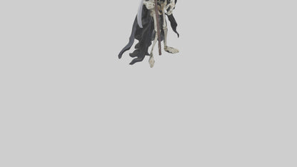 3D model Grim reaper skeleton model VR / AR / low-poly