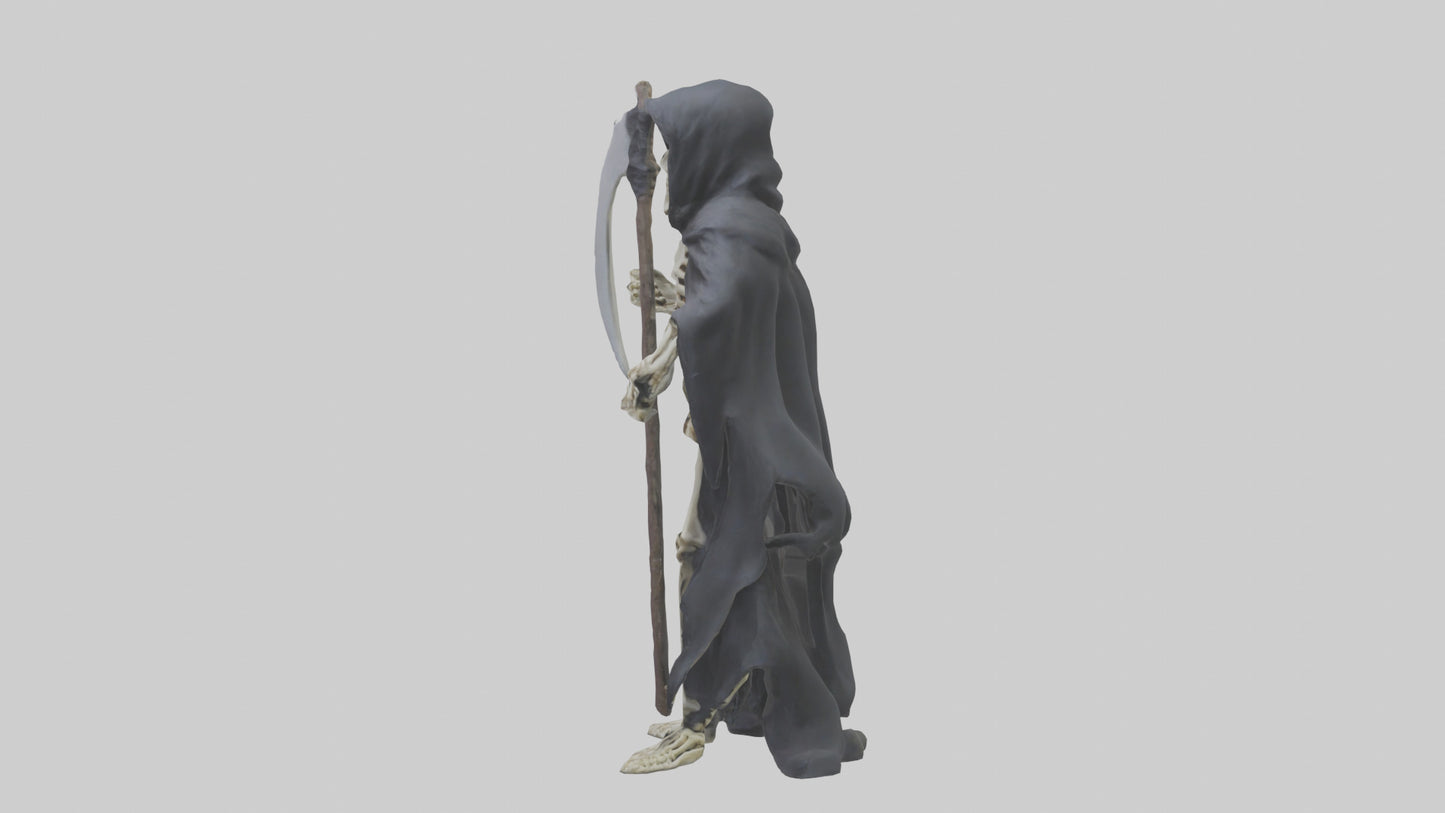 3D model Grim reaper skeleton model VR / AR / low-poly