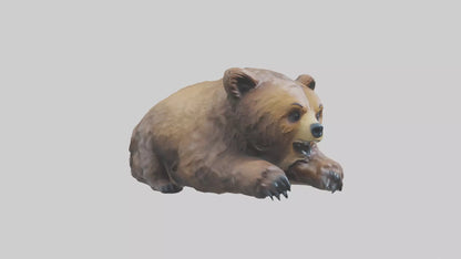 Grizzly Cub playing model VR / AR / low-poly