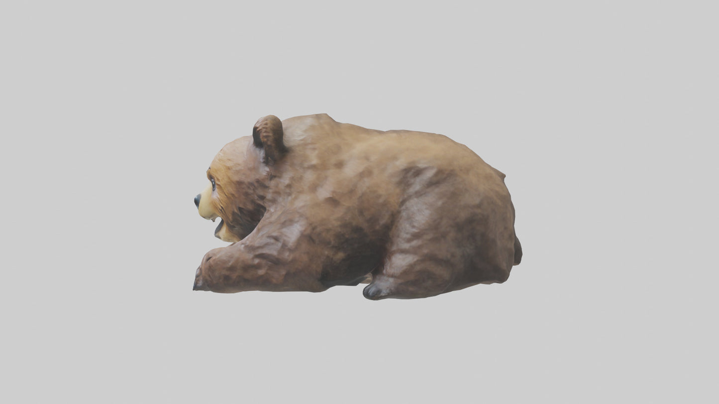 Grizzly Cub playing model VR / AR / low-poly