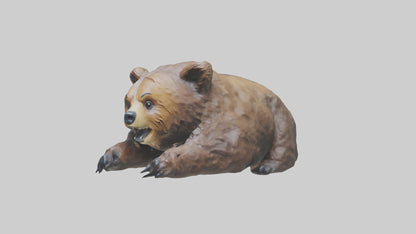 Grizzly Cub playing model VR / AR / low-poly