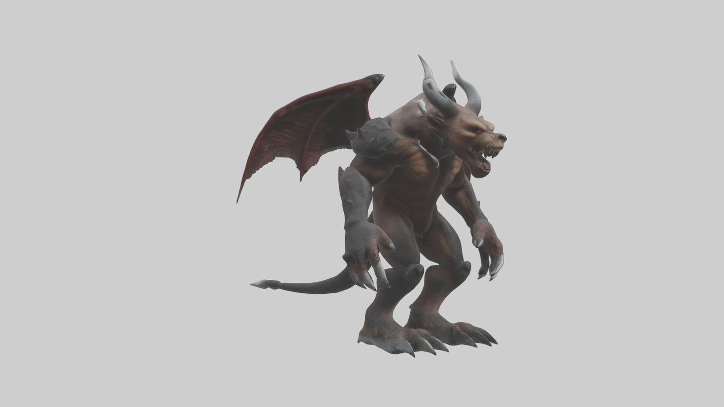 3D model Grizzly Demon model VR / AR / low-poly