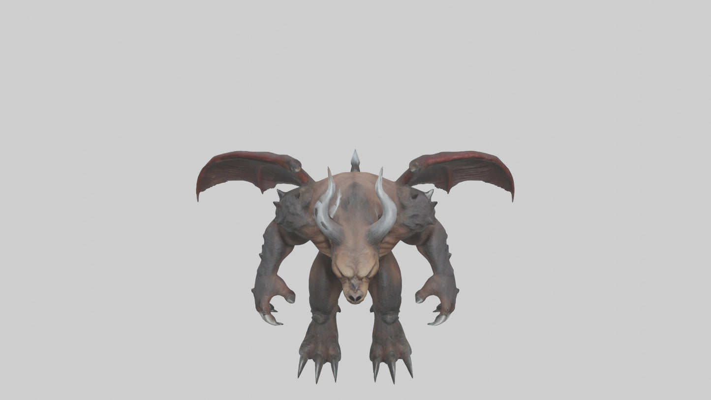 3D model Grizzly Demon model VR / AR / low-poly