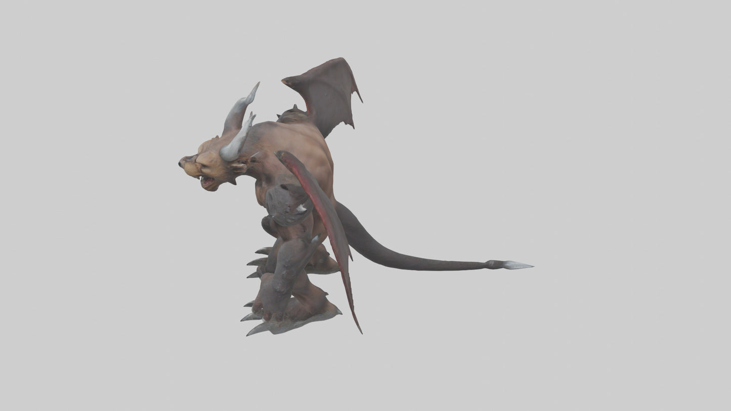 3D model Grizzly Demon model VR / AR / low-poly