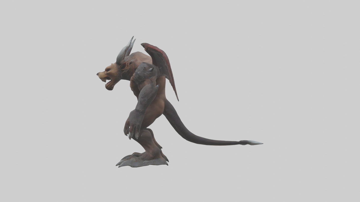 3D model Grizzly Demon model VR / AR / low-poly
