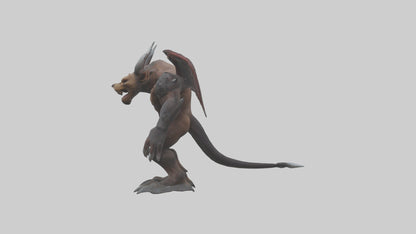 3D model Grizzly Demon model VR / AR / low-poly