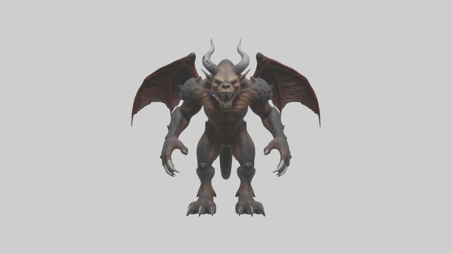 3D model Grizzly Demon model VR / AR / low-poly